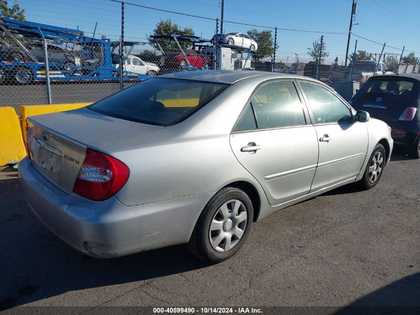 2003 Toyota Camry Le VIN: JTDBE32K830167284 Lot: 40599490