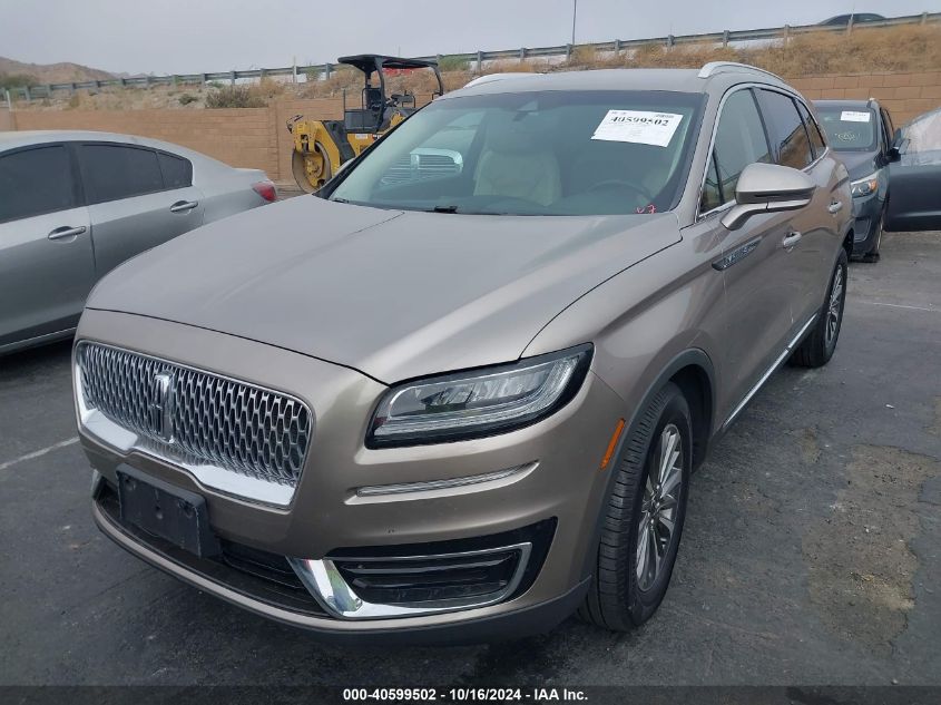 2019 Lincoln Nautilus Select VIN: 2LMPJ6K93KBL23695 Lot: 40599502