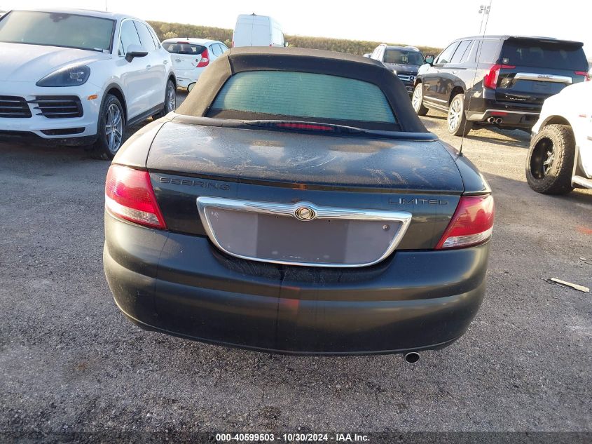 2006 Chrysler Sebring Limited VIN: 1C3EL65R46N107835 Lot: 40599503