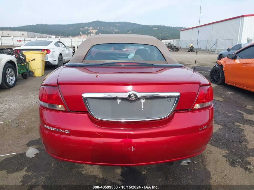 2001 Chrysler Sebring Lxi VIN: 1C3EL55U51N593577 Lot: 40599533