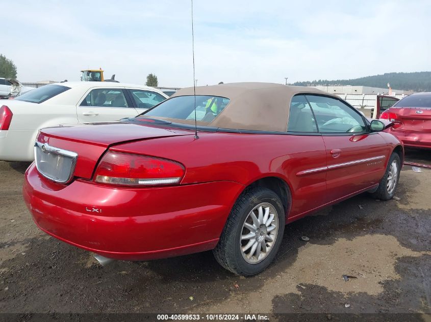 2001 Chrysler Sebring Lxi VIN: 1C3EL55U51N593577 Lot: 40599533