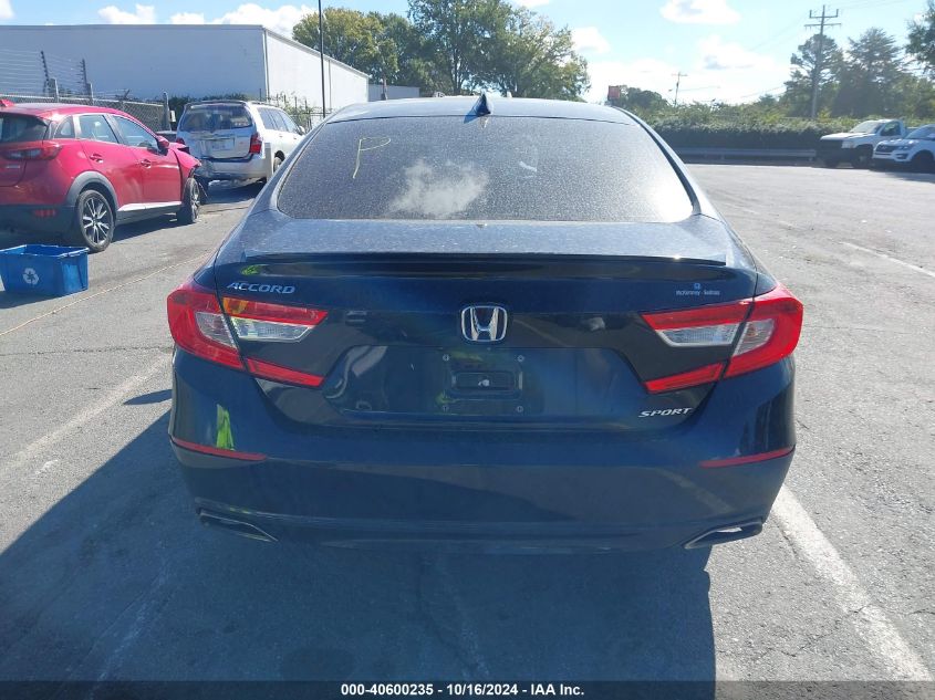 2022 Honda Accord Sport VIN: 1HGCV1F30NA118106 Lot: 40600235