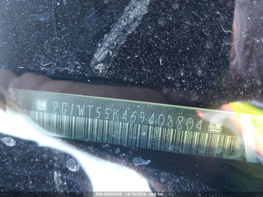 2006 Chevrolet Impala Lt VIN: 2G1WT55K469403804 Lot: 40600386
