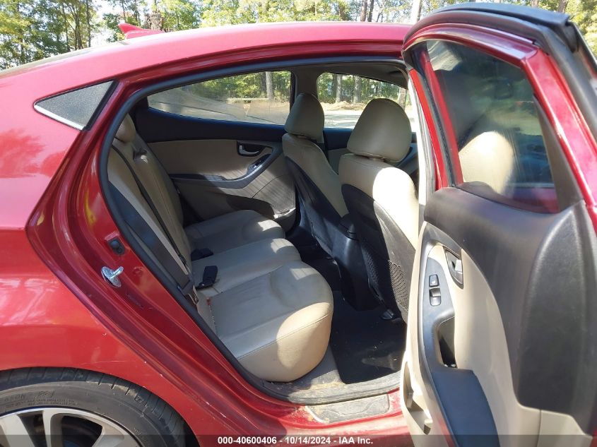 2014 Hyundai Elantra Limited VIN: 5NPDH4AE1EH500478 Lot: 40600406