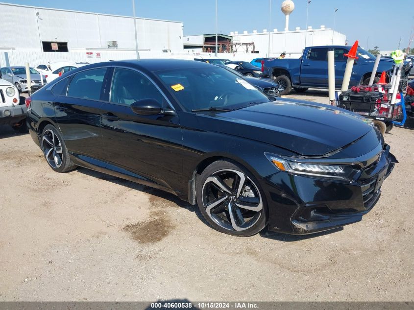 2021 Honda Accord Sport VIN: 1HGCV1F3XMA030243 Lot: 40600538