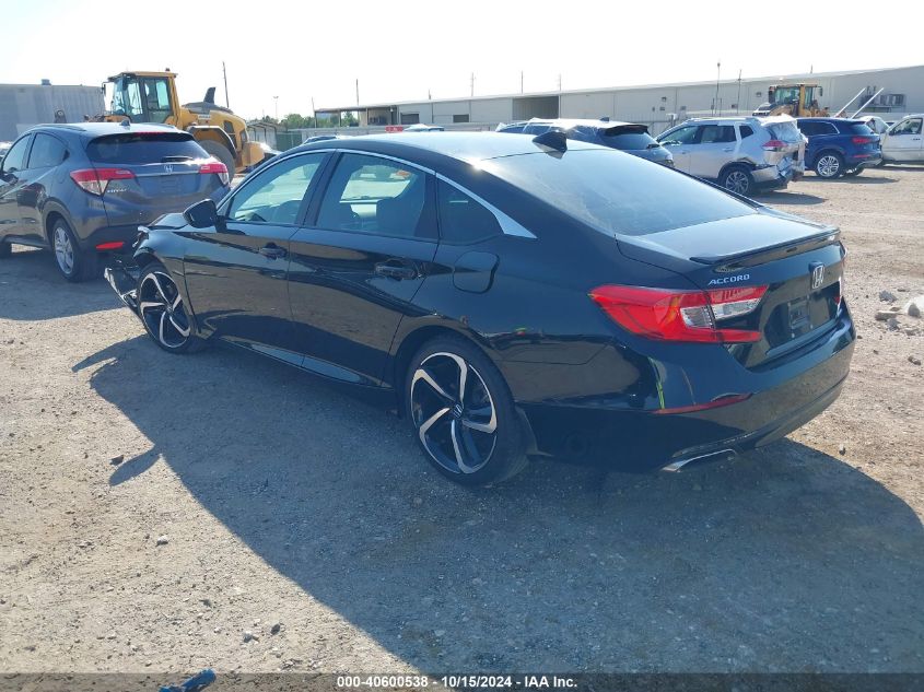 2021 Honda Accord Sport VIN: 1HGCV1F3XMA030243 Lot: 40600538