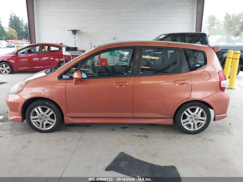 2007 Honda Fit Sport VIN: JHMGD37657S062408 Lot: 40600722