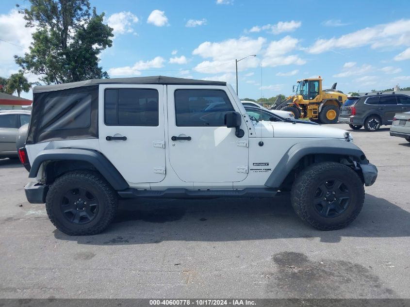 2018 Jeep Wrangler Jk Unlimited Sport S 4X4 VIN: 1C4BJWDG6JL859089 Lot: 40600778