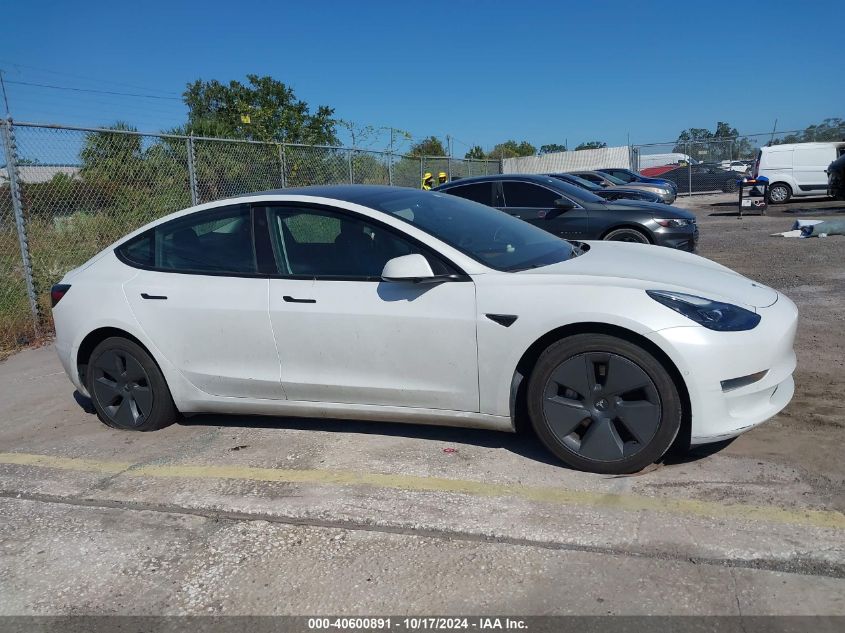 2022 Tesla Model 3 Long Range Dual Motor All-Wheel Drive VIN: 5YJ3E1EB4NF172121 Lot: 40600891