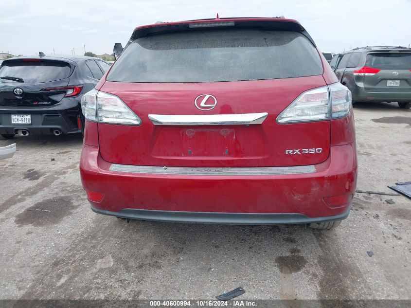 2012 Lexus Rx 350 VIN: 2T2ZK1BA1CC075180 Lot: 40600994