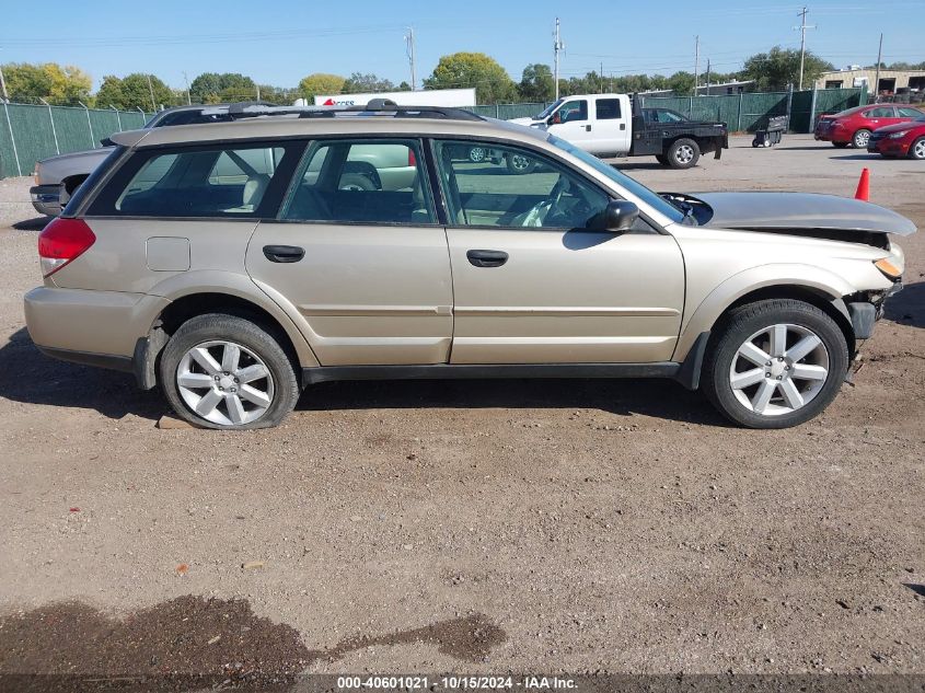 2008 Subaru Outback 2.5I/2.5I L.l. Bean Edition VIN: 4S4BP61C587349993 Lot: 40601021