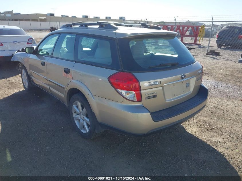 2008 Subaru Outback 2.5I/2.5I L.l. Bean Edition VIN: 4S4BP61C587349993 Lot: 40601021