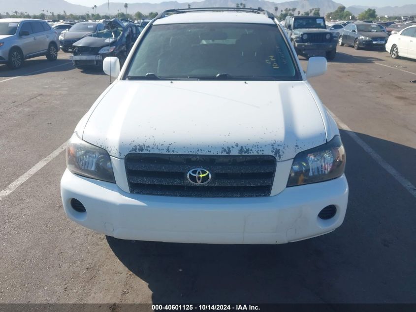 2006 Toyota Highlander V6 VIN: JTEDP21AX60092013 Lot: 40601125