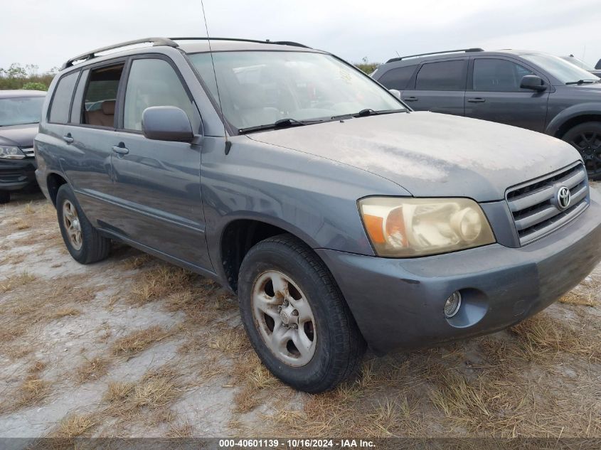 2006 Toyota Highlander Base W/O 3Rd Row (A4) VIN: JTEGD21A160153092 Lot: 40601139