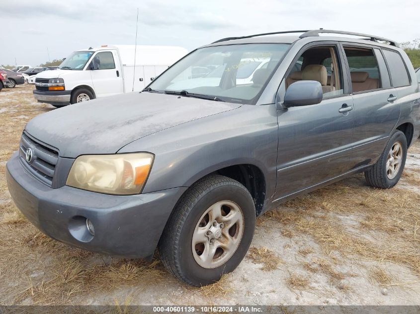 2006 Toyota Highlander Base W/O 3Rd Row (A4) VIN: JTEGD21A160153092 Lot: 40601139