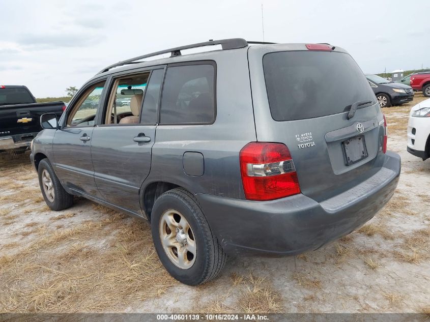 2006 Toyota Highlander Base W/O 3Rd Row (A4) VIN: JTEGD21A160153092 Lot: 40601139