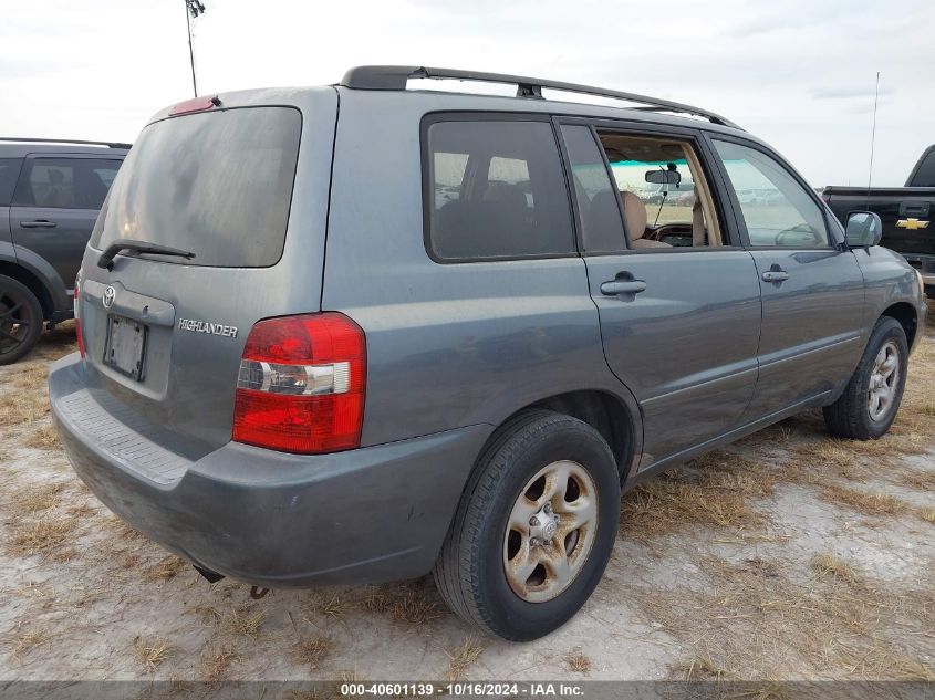 2006 Toyota Highlander Base W/O 3Rd Row (A4) VIN: JTEGD21A160153092 Lot: 40601139