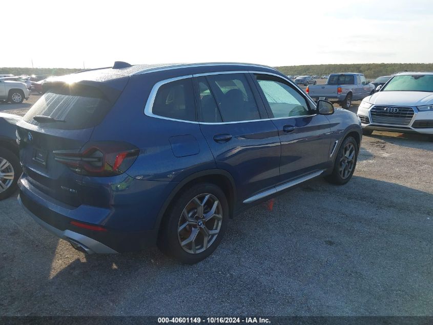 2022 BMW X3 xDrive30I VIN: WBX57DP02NN183378 Lot: 40601149