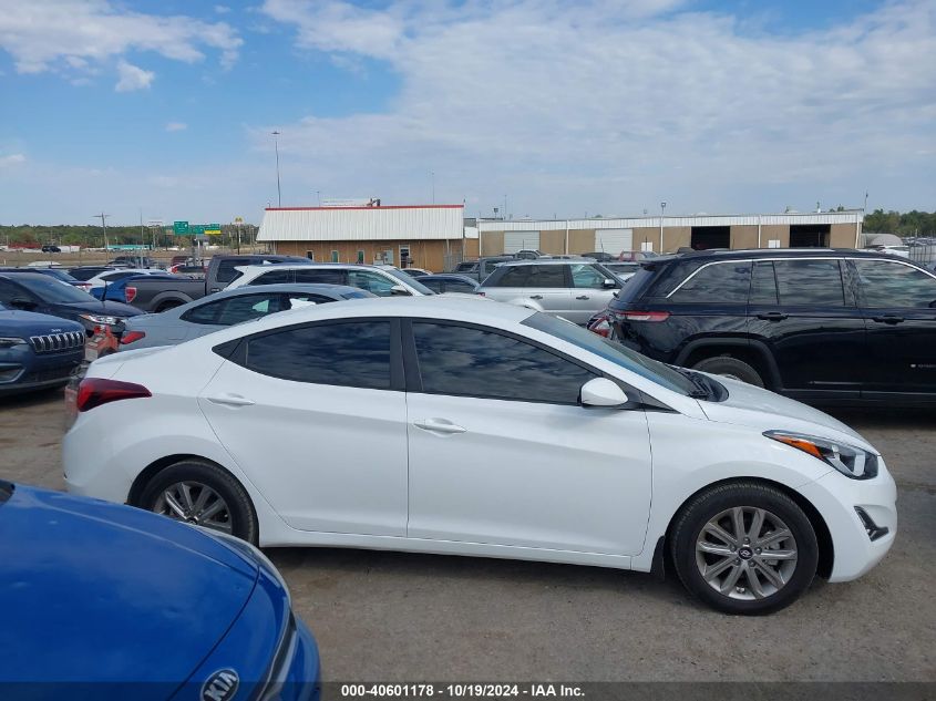 2016 Hyundai Elantra Se VIN: 5NPDH4AE0GH760177 Lot: 40601178