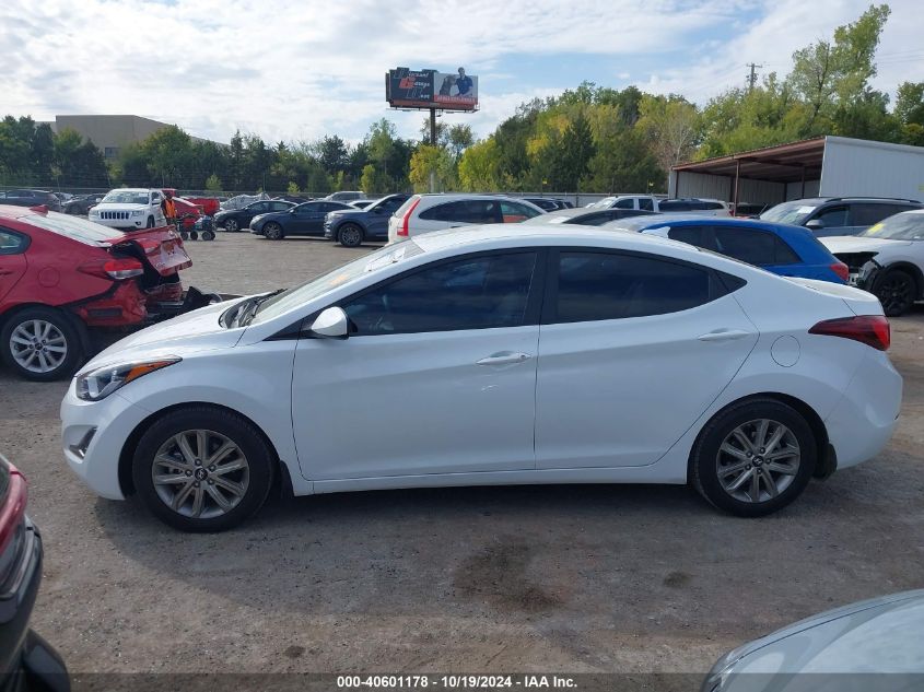 2016 Hyundai Elantra Se VIN: 5NPDH4AE0GH760177 Lot: 40601178