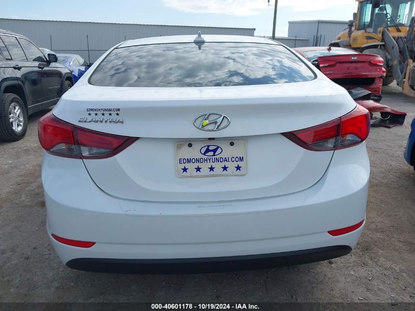 2016 Hyundai Elantra Se VIN: 5NPDH4AE0GH760177 Lot: 40601178