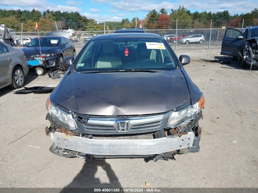 2012 Honda Civic Lx VIN: 2HGFB2F56CH598762 Lot: 40601358