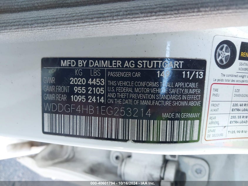 2014 MERCEDES-BENZ C 250 LUXURY/SPORT - WDDGF4HB1EG253214