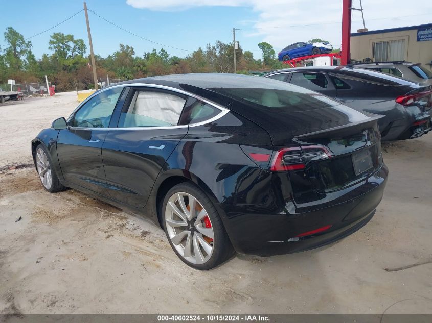 2019 Tesla Model 3 Long Range/Performance VIN: 5YJ3E1EB2KF455015 Lot: 40602524