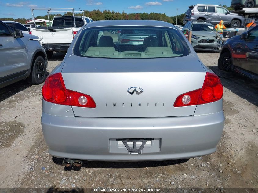 2006 Infiniti G35 VIN: JNKCV51E36M503687 Lot: 40602562