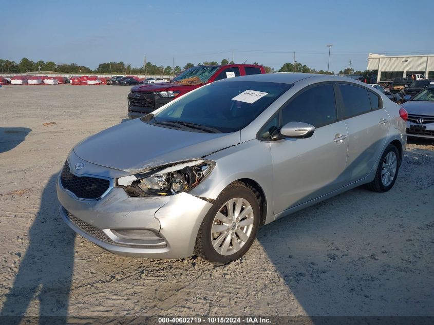 VIN KNAFX4A62E5241744 2014 KIA Forte, LX no.2