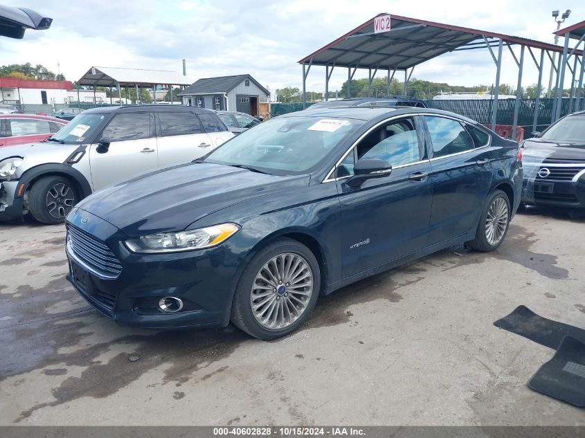 2014 Ford Fusion Hybrid Titanium VIN: 3FA6P0RU0ER191055 Lot: 40602828