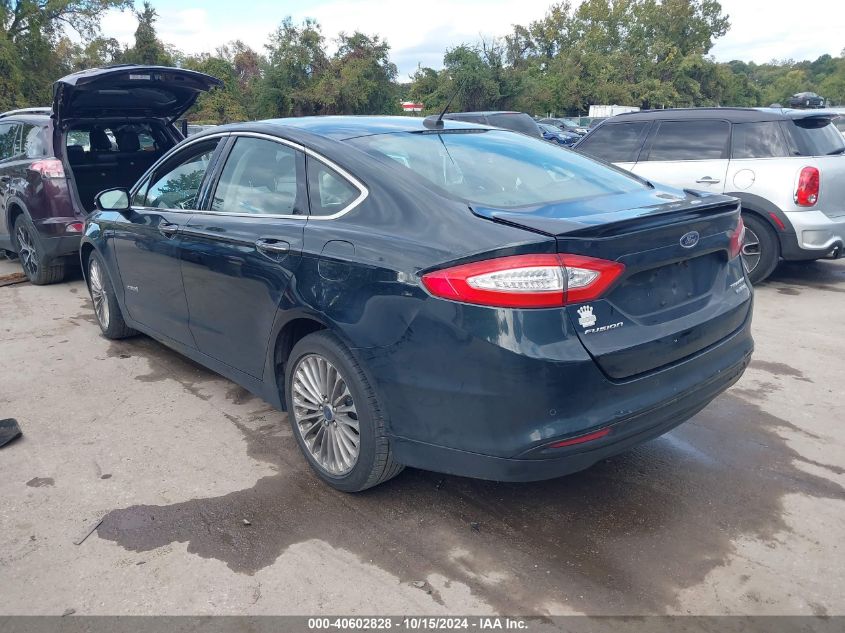 2014 Ford Fusion Hybrid Titanium VIN: 3FA6P0RU0ER191055 Lot: 40602828