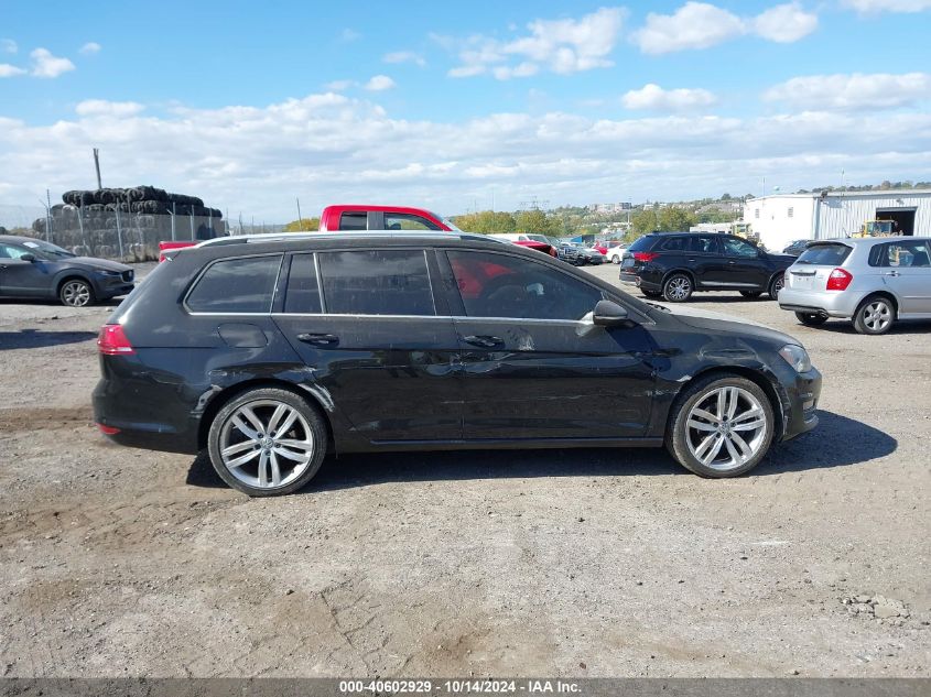 2016 Volkswagen Golf Sportwagen Tsi Sel 4-Door VIN: 3VWC17AU8GM517572 Lot: 40602929