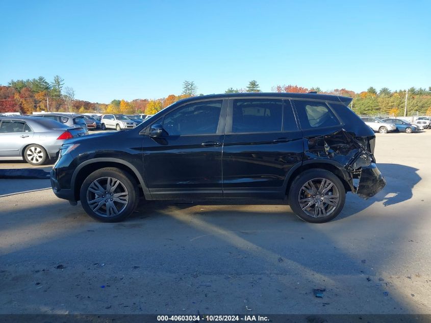 2021 Honda Passport Awd Ex-L VIN: 5FNYF8H54MB033946 Lot: 40603034