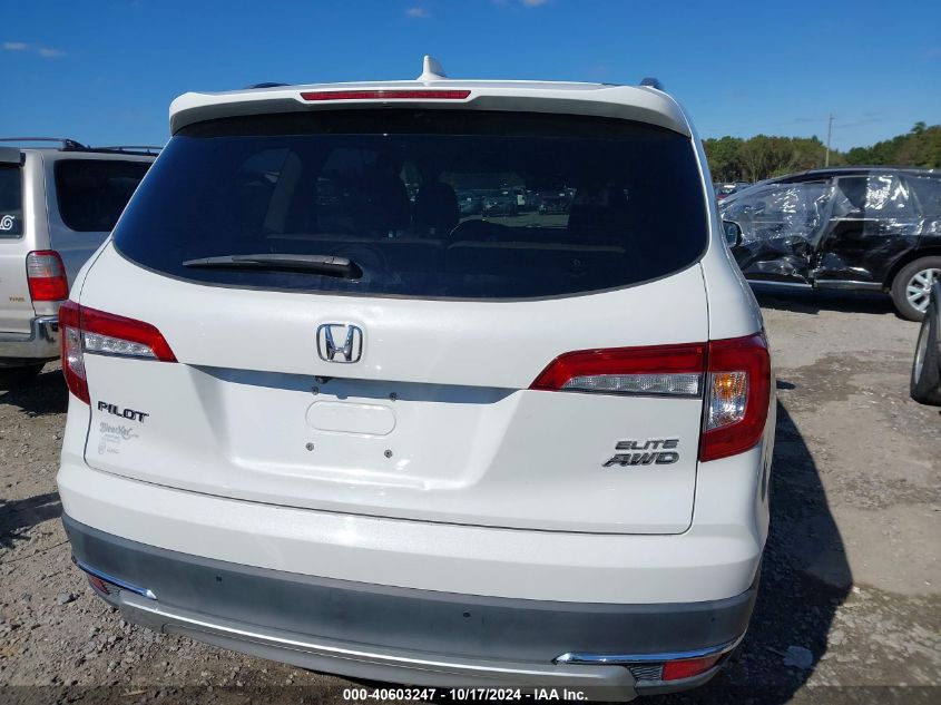 2020 Honda Pilot Awd Elite VIN: 5FNYF6H00LB028685 Lot: 40603247