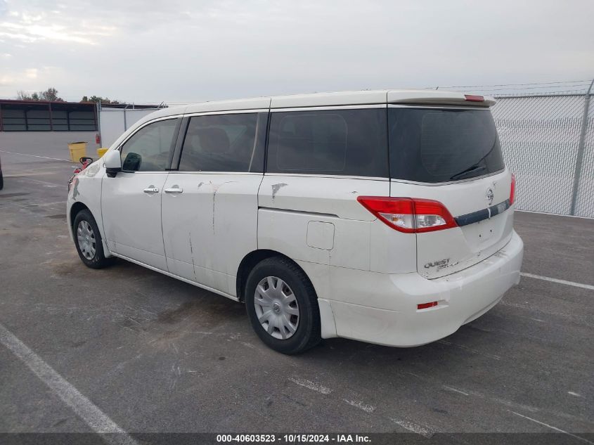 2015 Nissan Quest S VIN: JN8AE2KP7F9129986 Lot: 40603523