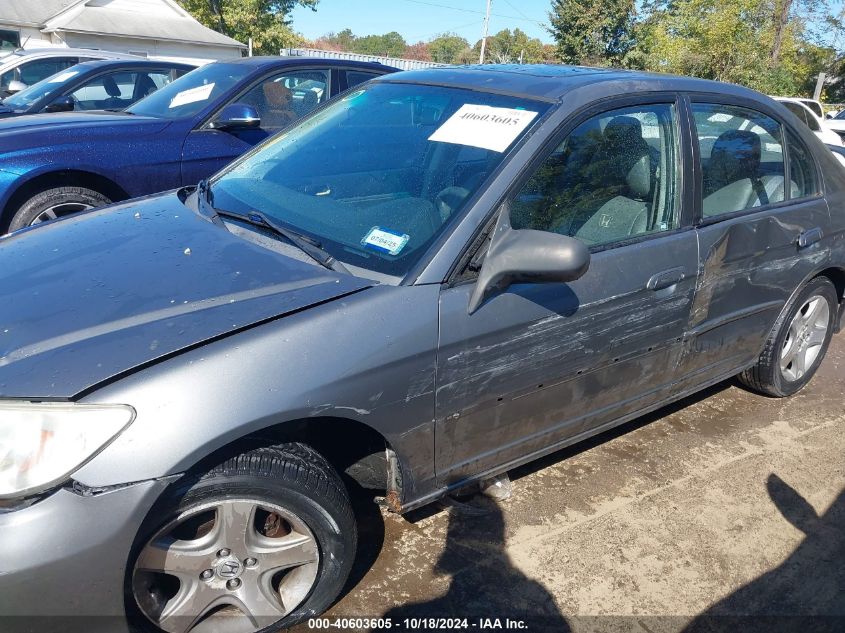 2005 Honda Civic Ex VIN: 1HGES257X5L010138 Lot: 40603605