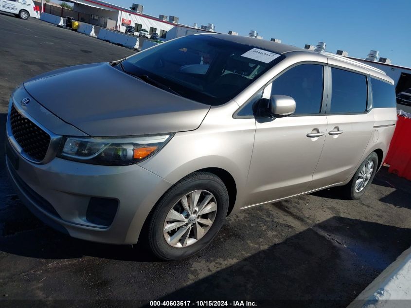 2015 Kia Sedona Lx VIN: KNDMB5C17F6036707 Lot: 40603617