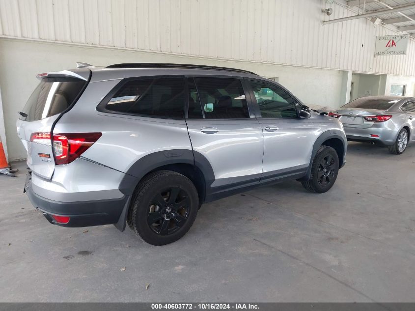 2022 Honda Pilot Awd Trailsport VIN: 5FNYF6H87NB060381 Lot: 40603772