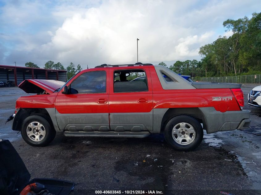 2002 Chevrolet Avalanche C1500 VIN: 3GNEC13T42G290273 Lot: 40603845