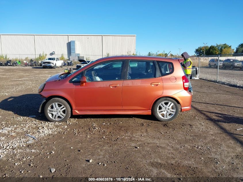 2007 Honda Fit Sport VIN: JHMGD38607S041898 Lot: 40603876