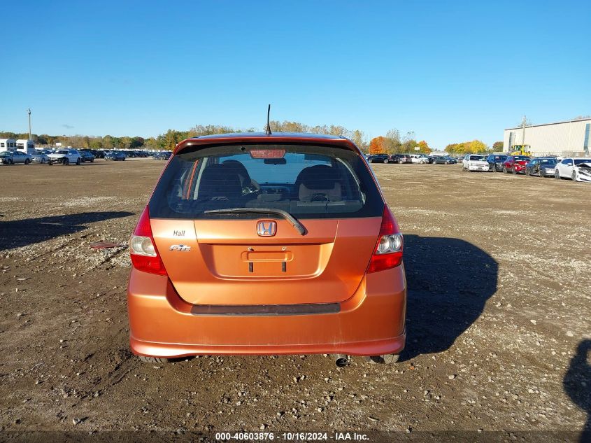 2007 Honda Fit Sport VIN: JHMGD38607S041898 Lot: 40603876