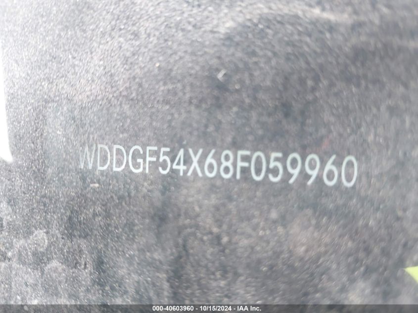 2008 Mercedes-Benz C 300 Luxury/Sport VIN: WDDGF54X68F059960 Lot: 40603960