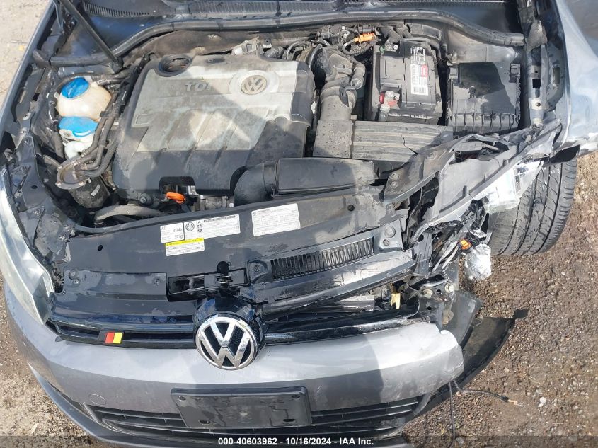2013 Volkswagen Golf 2.0L Tdi 4-Door VIN: WVWNM7AJ0DW042679 Lot: 40603962