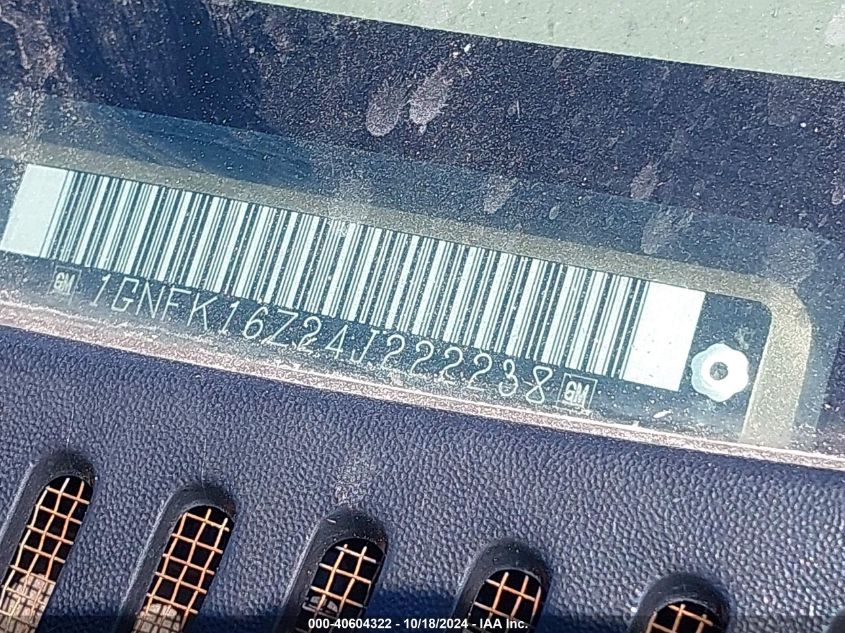 2004 Chevrolet Suburban 1500 Lt VIN: 1GNFK16Z24J222238 Lot: 42651629