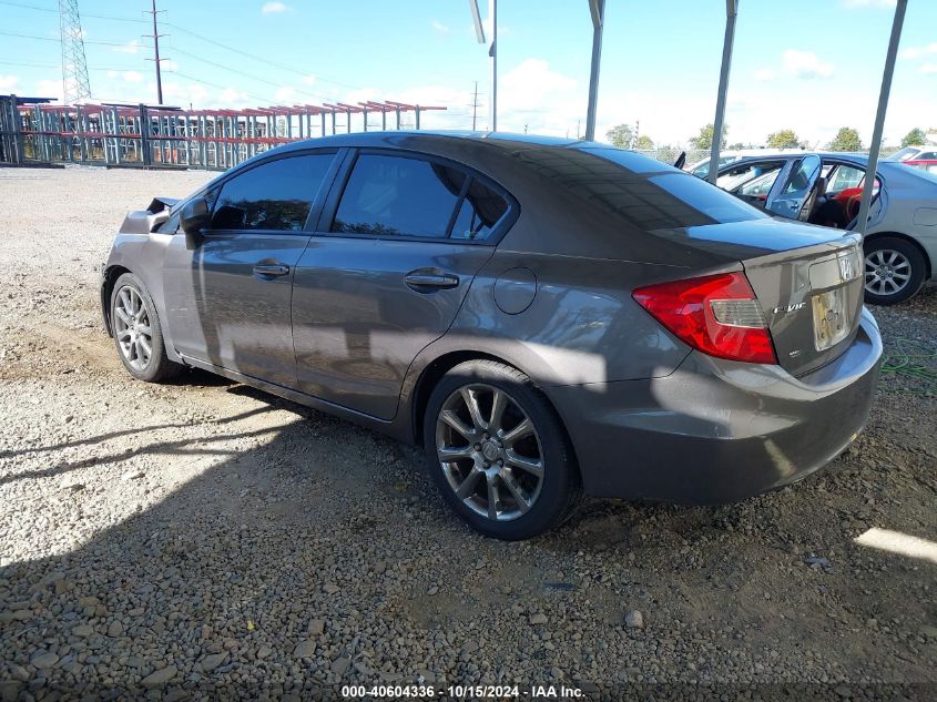 2012 Honda Civic Sdn Lx VIN: 19XFB2F55CE043506 Lot: 40604336