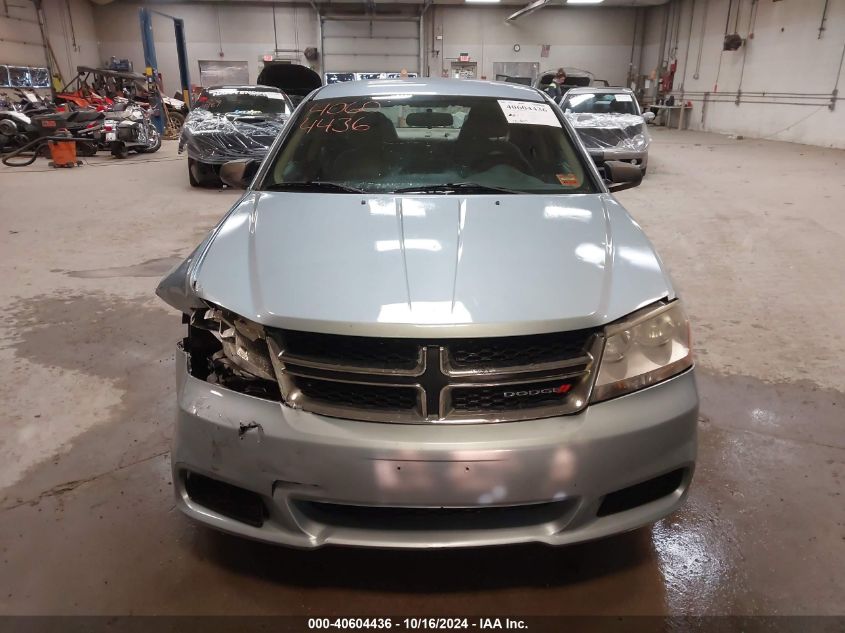 2013 Dodge Avenger Se VIN: 1C3CDZAB9DN558755 Lot: 40604436