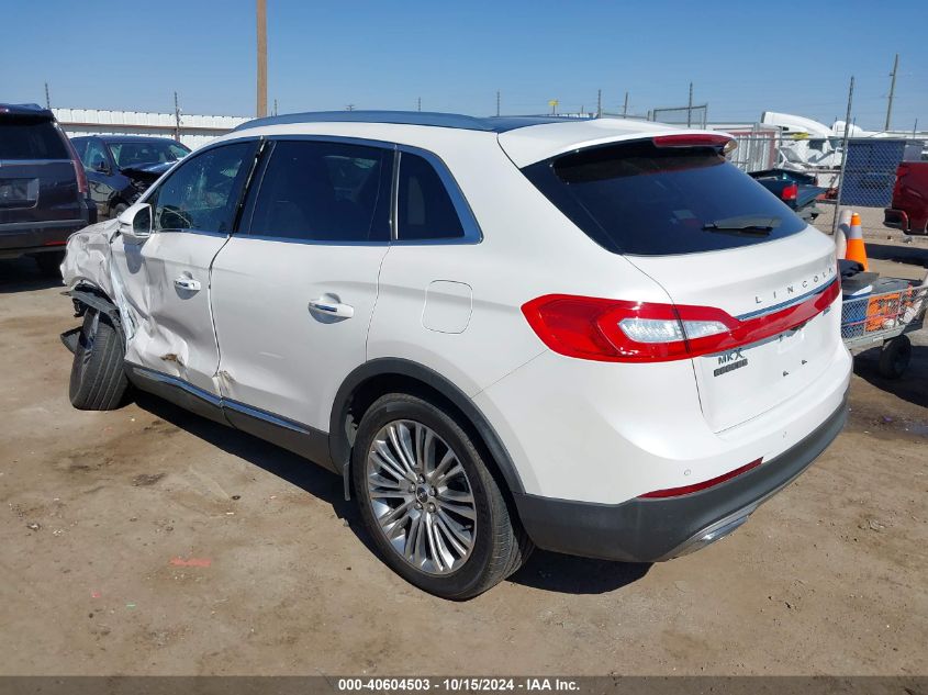 2017 Lincoln Mkx Reserve VIN: 2LMPJ8LR9HBL51312 Lot: 40604503