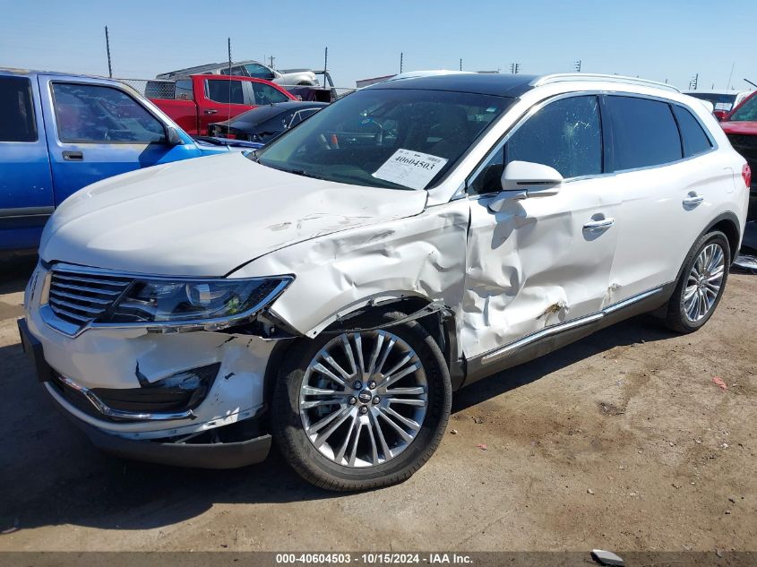 2017 Lincoln Mkx Reserve VIN: 2LMPJ8LR9HBL51312 Lot: 40604503