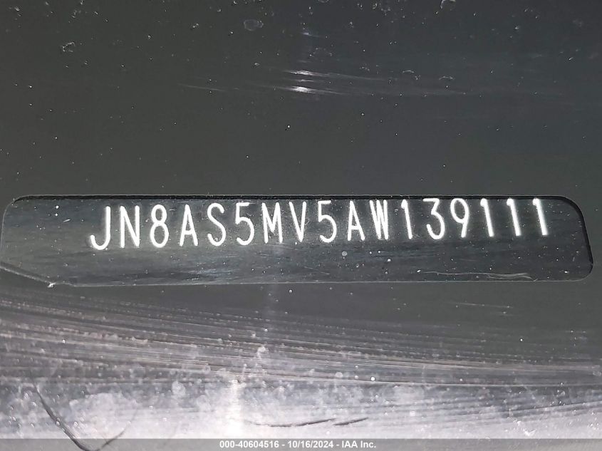 2010 Nissan Rogue S VIN: JN8AS5MV5AW139111 Lot: 40604516